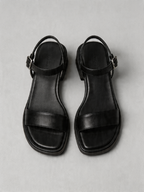 BELVARNÈLeather Block Heel Sandal 2 Colors