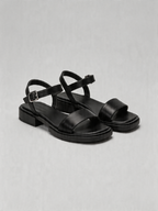 BELVARNÈLeather Block Heel Sandal 2 Colors