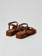 BELVARNÈLeather Block Heel Sandal 2 Colors