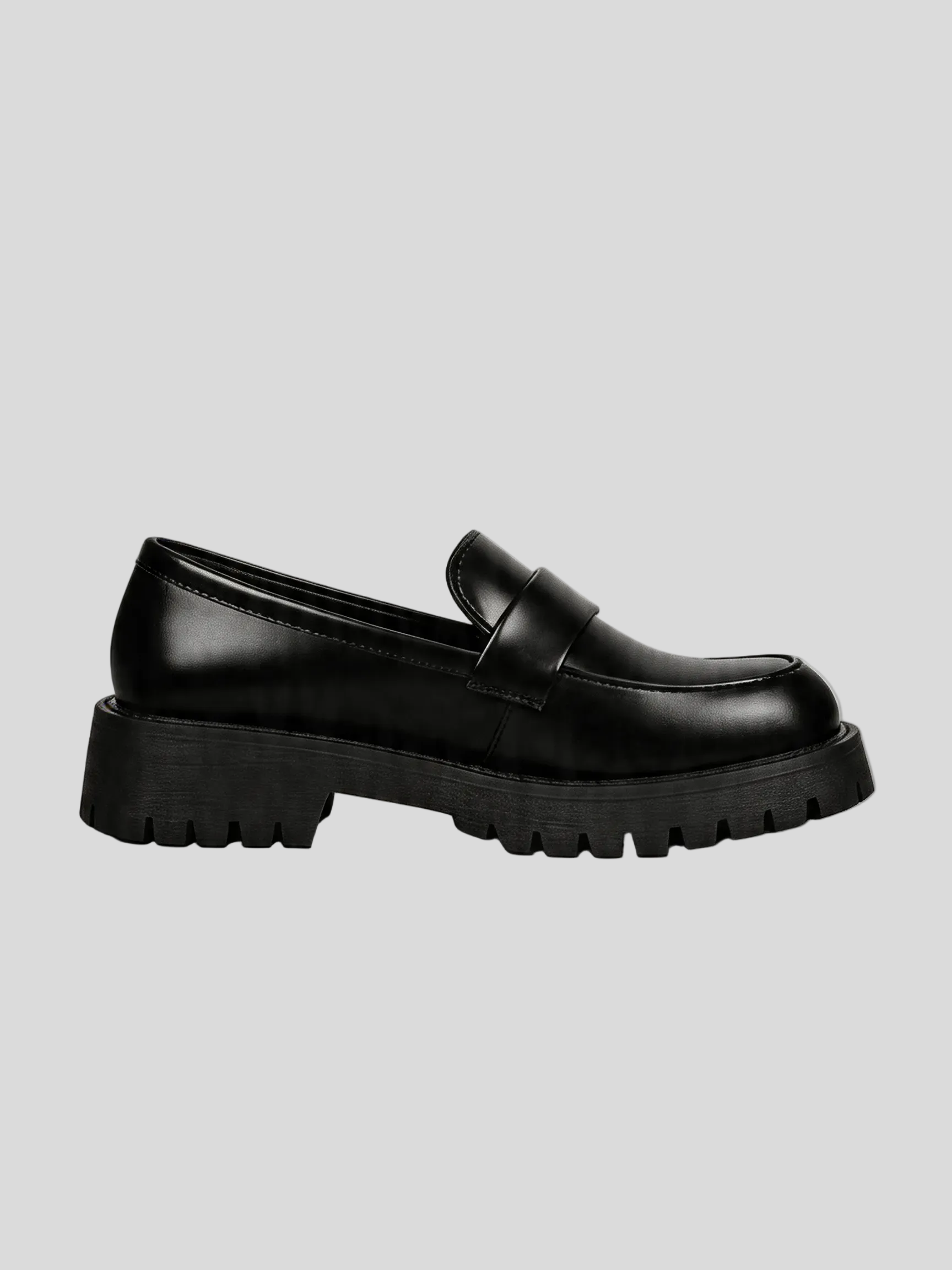 BELVARNÈLeather Platform Loafer Black