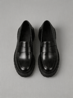 BELVARNÈLeather Platform Loafer Black